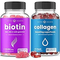 Biotin Gummies and Collagen Boosting Gummies 2 Pack Bundle