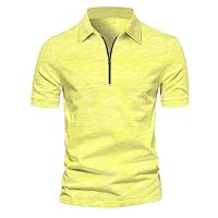 Golf Shirts for Men Dry Fit Short-Sleeve Polos Shirt Athletic Casual Collared T-Shirt Classic Quarter Zip Workout Tops