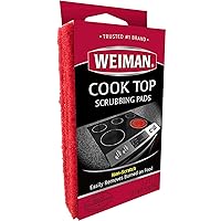 Cook Top Scrubbing Pads – Gently Clean and Remove Burned-on Food from All Smooth Top and Glass Cooktop Ranges, 3 reusable pads