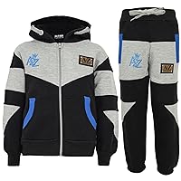 Boys Girls Tracksuit Fleece Hoodie A2Z Embroidered Top Joggers Bottom Suit Set