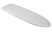 Fine Damask Heavy Duty Ironing Board Cover and Pad, Extra Thick 3-Layer Stain Resistant Padding, Elasticized Skirt, Click-to-Close Fastener, Standard Size 15 x 54 Inch