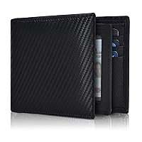 Oak Leathers Leather Wallet for Men - RFID Bifold Wallets with 9 Credit Cards 1 ID Window Slim Minimalist Front Pocket Gift For Men