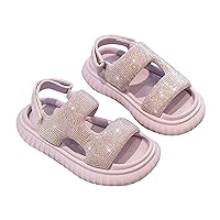 Summer New Soft Lightweight Breathable Shiny Water Diamond Children's Daily Fashion Toddler Girls Jelly Sandals