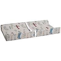 Fly-by Diaper Changing Pad, Grey Cover-Airplane Print