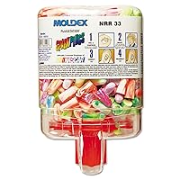 Moldex 6644 SparkPlugs PlugStation Dispenser, Cordless, 33NRR, Asst. Colors, 250 Pairs