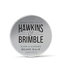 Hawkins & Brimble - Beard Balm for Men, 50g - Mens Beard Grooming Balm for Smoothing, Softening & Conditioning - Beard Styling Balm to Support Beard Growth - Elemi & Ginseng Acclaimed Signature Scent