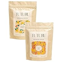 TUTURU Cinnamon Spice Ground Coffee Bundle | Real Cinnamon & Chai Spices | Medium Roast, Organic Coffee | 8oz Compostable