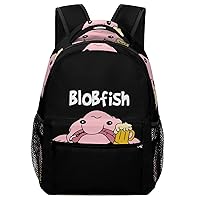 Funny Blobfish Unisex Laptop Backpack Lightweight Shoulder Bag Travel Daypack