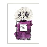 Stupell Industries Glam Perfume Purple Watercolor Effect Flower Blossom, Design by Amanda Greenwood, 13 x 19