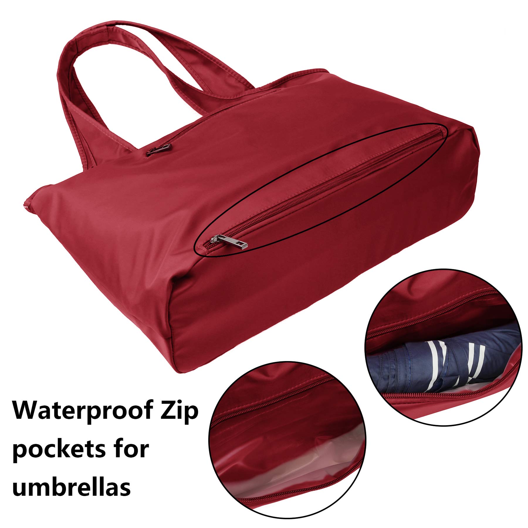 ZOOEASS Women Fashion Large Tote Shoulder Handbag Waterproof Tote Bag Multi-function Nylon Travel Shoulder