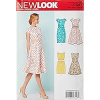 NEW LOOK Patterns Misses' Dresses A (8-10-12-14-16-18-20) 6447
