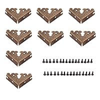 dophee 8Pcs Decorative Corner Protectors, Retro Style Edge Safety Guards Covers for Picture Frame Album Jewelry Box Gift Box Wooden Case Chest Tables Cabinet Furniture, 1.34