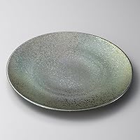 Black Sai 8.7 inches (22.2 x 2.3 cm), 15.9 oz (450 g), Round Plate, Restaurant, Ryokan, Japanese Tableware, Restaurant, Stylish, Tableware, Commercial Use