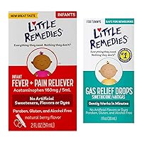 Little Remedies Infant Fever and Gas Solutions (1-2 oz Fever & Pain Reliever, 1- Gas Relief Drops)