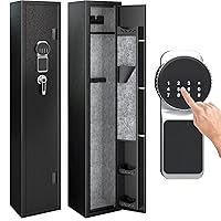 KAER Gun Safes Rifle Digital Quick Access Firearm Safe with 180-Degree Full Access Door and Removable Shelf for 2 Home Rifles with Pistols Rack