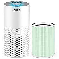 Afloia Air Purifiers for Home Bedroom Large Room Up to 1076 Ft², Kilo White, Afloia Toxin Remover Filter for Kilo, 1 Pack