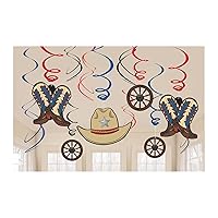 Western Party Hanging Swirl Decorations - 5