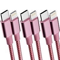 USB C to Lightning Cable [3Pack 3FT 6FT 10FT], MFi Certified iPhone Charger Cable Nylon PD Fast USB C Cable Compatible with iPhone 14 Pro Max/13 Pro/13/12/11/Pad Pro/Air/Airpods
