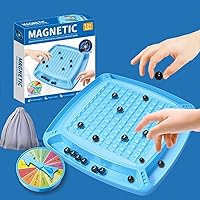 2024 Magnetic Chess Game Set with Rocks, Fun Table Top Multiplayer Magnetic Chess Game with Stones, Cluster Game for Kids Adult Board Games (C)
