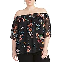 RACHEL Rachel Roy Women's Plus Size Caelia Off The Shoulder Top