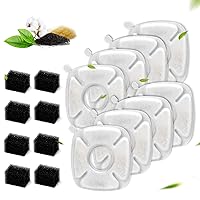 Cat Water Fountain Filter, 16 PCS Pet Fountain Replacement Filters - 8 Pack Replacement Pre-Filter Sponges & 8 Pack Replacement Filters for 95oz and 67oz Automatic Pet Water Fountain