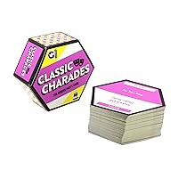 Ginger Fox Classic Charades Card Games | Family Mime Fun for Parties and Get-Togethers | Quick-Play Clue Giving Acting Entertainment for Ages 12 and Over | Travel-Sized On-The-Go Guessing Activity