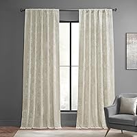 Lush Crush Velvet Curtains - Room Darkening Curtain 84 Inches Long for Bedroom & Living Room, Luxury Look, Rod Pocket Design, (1 Panel), 50W x 84L, Champagne