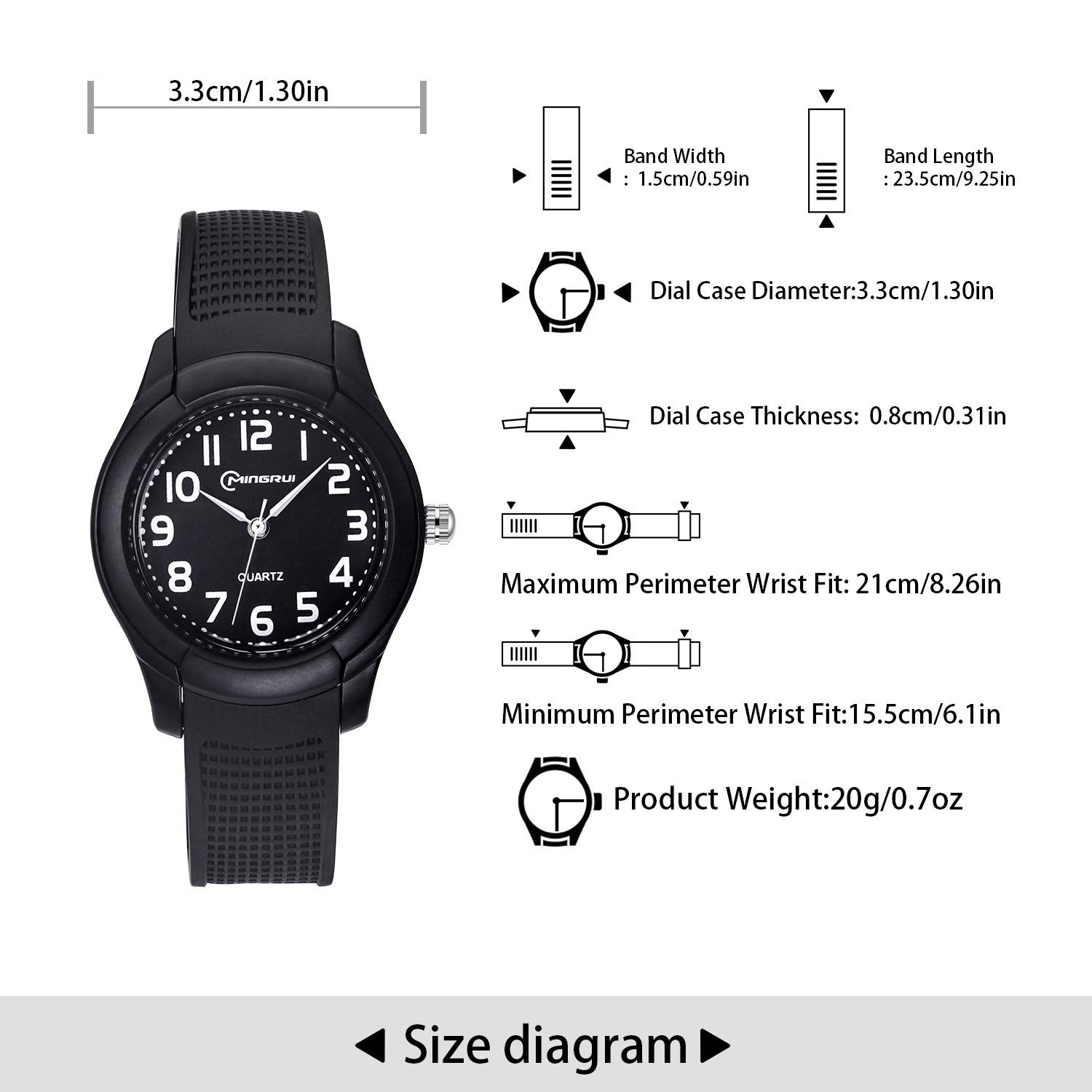 Edillas Kids Analog Watch for Girls Boys Waterproof Learning Time Wrist Watch Easy to Read Time Wrist Watches for Kids