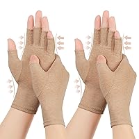 2 Pairs Arthritis Compression Gloves, for Arthritis, Rheumatoid, Osteoarthritis, Carpal Tunnel Pain, Compression Gloves for Arthritis for Women & Men, Gloves for Work, Warm Moisture Absorption