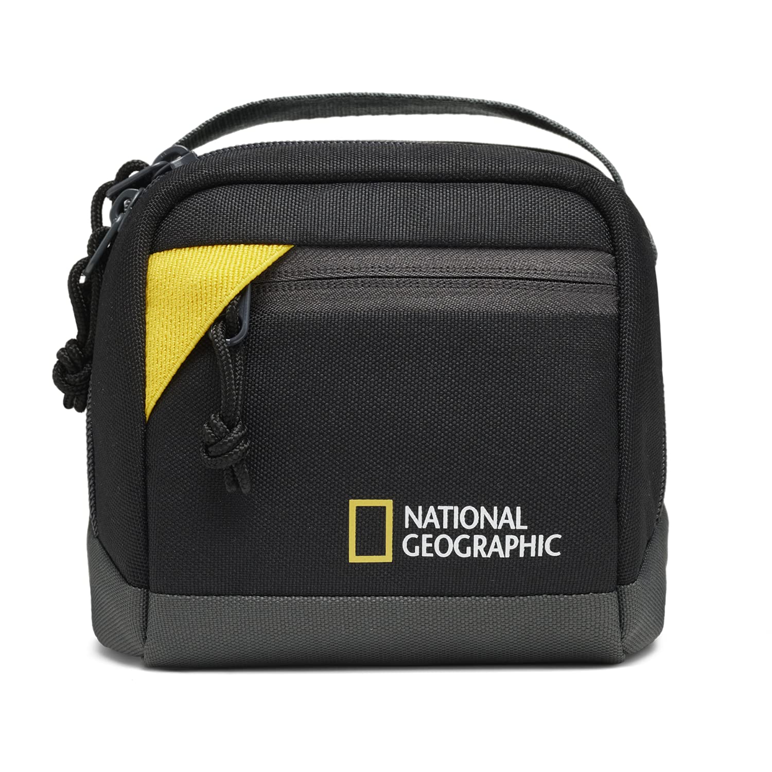 National Geographic Camera Pouch for Compact Cameras, Action Camera, 360 Cameras, or Small Accessories, Integrated Belt Loop, Detachable Strap, Ultra-Lightweight, NG E1 2350, Black [Amazon Exclusive]