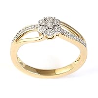 Sterling Silver 1/10 CT TDW Diamond Promise Ring for Her