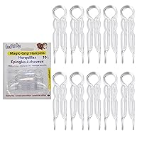 Hair Pins - Plastic, U-shaped Magic Grip Hairpins, Strong Durable Pins For Fine, Thick & Long Hair, Hair Styling Accessories, Set of 10 (Crystal)
