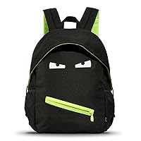 ZIPIT Grillz Backpack for Kids with Extra Side Pocket, Black, 12.4 x 5.7 x 16.9