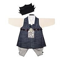 Hanbok Boy Baby Korea Traditional Clothing Set First Birthday Party Celebration 1-15 Ages Navy
