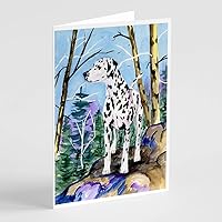Caroline's Treasures SS8651GCA7P Dalmatian Greeting Cards and Envelopes Pack of 8 Blank Cards with Envelopes Whimsical A7 Size 5x7 Blank Note Cards