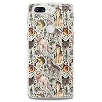 TPU Case Compatible for OnePlus 10T 9 Pro 8T 7T 6T N10 200 5G 5T 7 Pro Nord 2 Slim fit Silicone Soft Design Lightweight Flexible Forest Wolf Clear Nature Wildlife Howling Wolves Print