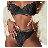 Women Lingerie Sets Sexy Babydoll with Underwire Lace Bra and Panty Suit Push Up Two Piece Teddy Bodysuit Nightwear