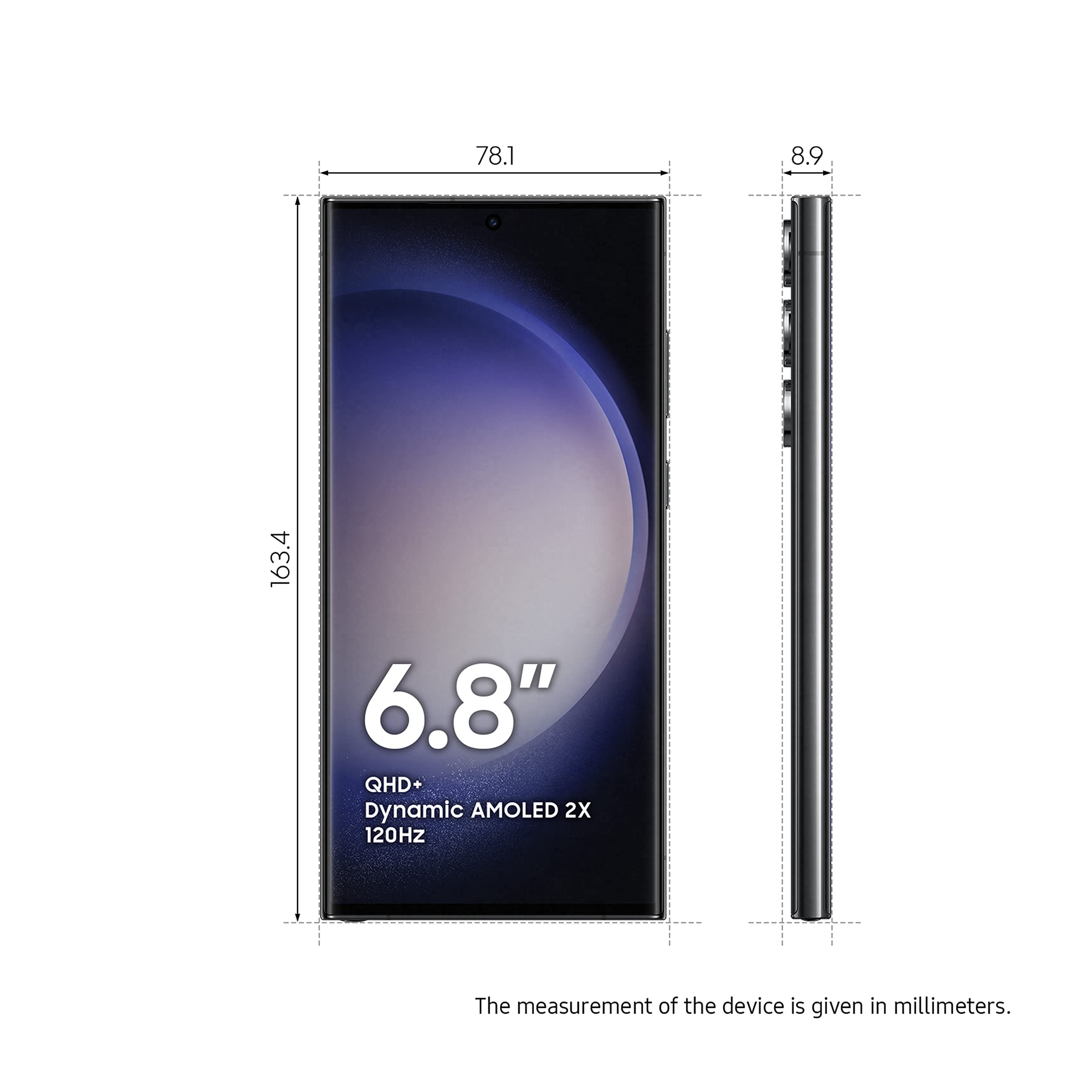 SAMSUNG Galaxy S23 Ultra 5G SM-S918B/DS 256GB 12GB RAM, 200 MP Camera, Factory Unlocked, NGP Wireless Charger Included – Phantom Black