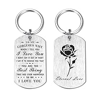 to My Wife Mothers Day Gift, I Love You Keychain for Wife Her, Good Wife Anniversary Present, Wife Birthday Gift Ideas