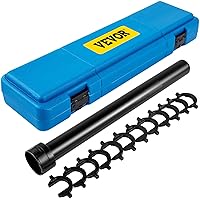 VEVOR Inner Tie Rod Tool Kit, Inner Tie Rod Tool Set with 12 Pcs Crowfoot Adapters, 1/2 Inch Drive Tube Tie Rods Tool, Heavy-Duty 13 Pcs Steel Inner Tie Rod Removal Tool for Vehicle Repair