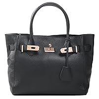 Sankyo Shokai Women's Genuine Leather Branded Lightweight Formal Handbag Shoulder Bag