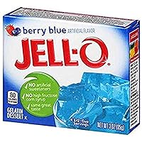 Jello Berry Blue Gelatin Dessert Jell-O 3oz 85g (2 packs) by Jell-O