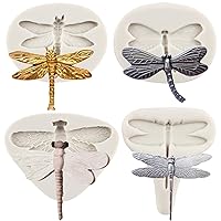 Dragonfly Silicone Candy Chocolate Fondant Molds For Cake Decorating Cupcake Topper Chocolate Candy Gum Paste Set Of 4