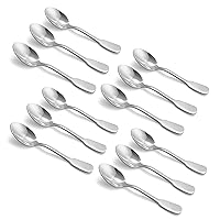 HaWare 12-Piece Demitasse Espresso Spoons, 5.3” Stainless Steel Coffee Spoon, Teaspoons set of 12, Mini Stirring Spoons for Dessert, Sugar, Ice Cream, Soup, Cappuccino, Non-toxic, Dishwasher Safe