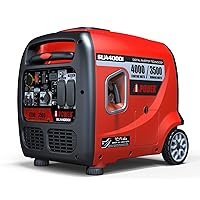 A-iPower SUA4000i 4000 Watt Portable Inverter Generator Gas Powered, Small with Quiet Operation RV Ready for Camping, Tailgate, or Home emergency