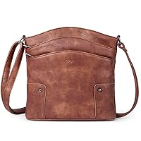 Crossbody Bags for Women Leather Purse Travel Vacation Triple Pockets Vintage Handbags Shoulder Bags