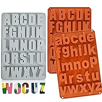 Bundle Sales of Two Large Letters Silicone Molds Lowercase Alphabet Crayon Mold Chocolate Mold