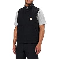 Carhatt Mens Loose Fit Washed Duck SherpaLined MockNeck Vest