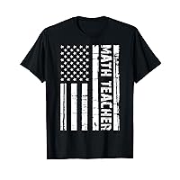 American Flag Math Teacher T-Shirt