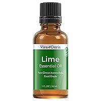 100% Pure Lime Essential Oil, Undiluted, Food Grade, Mexican Lime Oil, 30 mL (1 Fl Oz)